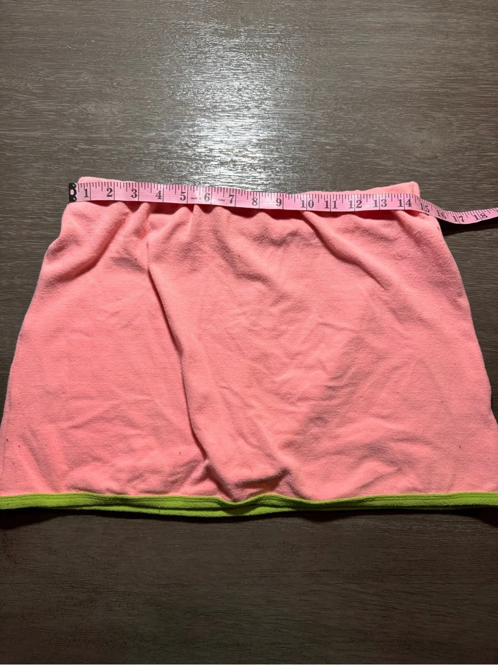 Frankie’s Bikinis Windward Summer Melon Terry Mini Skirt L Swimsuit Cover Up